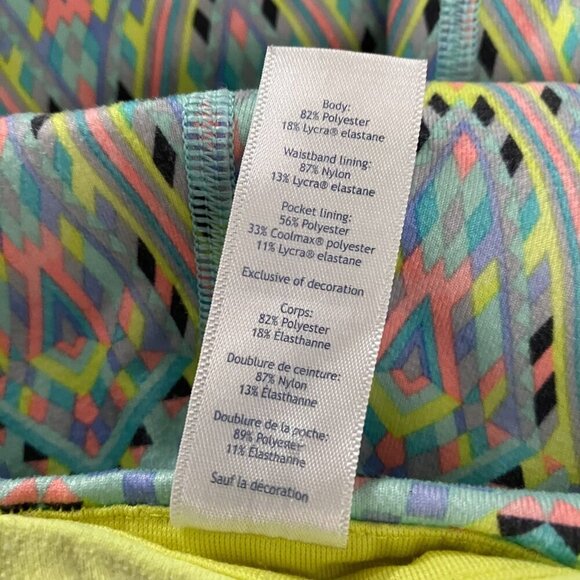 Ivivva Cropped Leggings Girls Size 12 Abstract Print Multicolored PT-2251 - Picture 7 of 10